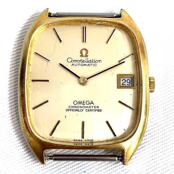 オメガ コンステレーション 154.758 自動巻 ゴールド文字盤 フェイスのみ 時計 腕時計 メンズ【中古】