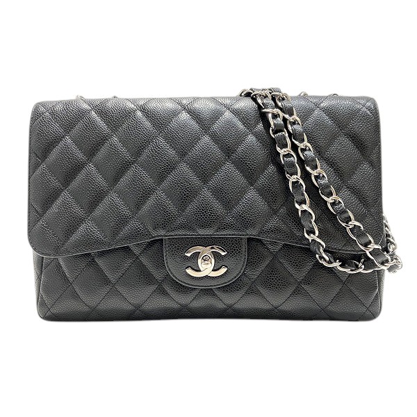 【通常価格より5%OFF】【ブランド】シャネル【ライン】マトラッセ30【商品名】シングルフラップ ダブルチェーン【シリアル】11964883【カラー】ブラック×シルバー【素材】キャビアスキン【仕様】外