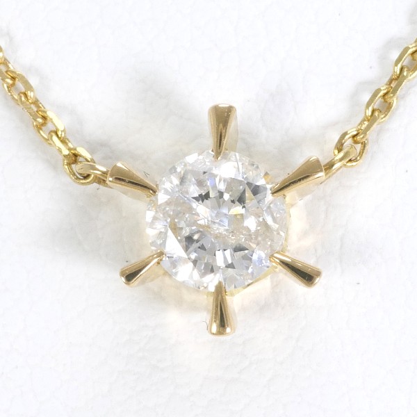 【通常価格より10%OFF】【素材】 K18/イエローゴールド【石目】 天然ダイアモンド 0.38ct 【総重量】 約2.2g【サイズ】 トップ：全長 約8×8mm(トップとチェーン取り外し不可)チェ