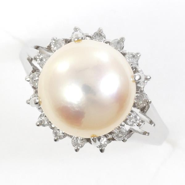 【通常価格より55%OFF】【素材】 PT900/プラチナ【石目】 パール 約10mm ダイヤ 0.20ct 【総重量】 約6.3g【サイズ】 約12号【最大幅】 約13mm【サイズ直し】 不可【付属