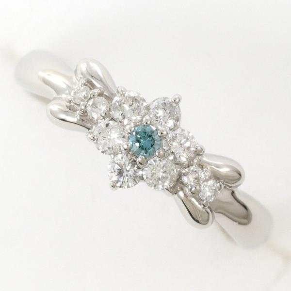 【通常価格より40%OFF】【素材】 PT900/プラチナ【石目】 ブルーダイヤ ダイヤ 計0.20ct 【総重量】 約2.4g【サイズ】 約6号【最大幅】 約6mm【サイズ直し】 不可【付属品】 な