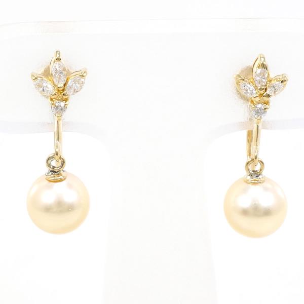【通常価格より45%OFF】【素材】 K18/イエローゴールド【石目】 パール ダイヤ 0.12ct ×2 【総重量】 約2.7g【付属品】 なし【商品の状態】 新品仕上げ済み※ご注文前にご確認くださ