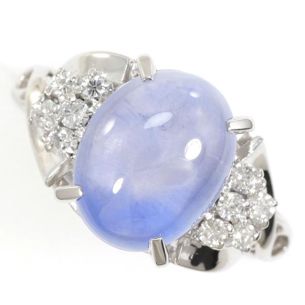 【通常価格より25%OFF】【素材】 PT900/プラチナ【石目】 天然スターサファイア 7.02ct 天然ダイアモンド 0.18ct【総重量】 約6.7g【サイズ】 約11号【最大幅】 約10mm【
