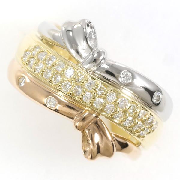 【通常価格より25%OFF】【素材】 PT900/プラチナK18/イエローゴールド ピンクゴールド【石目】 天然ダイアモンド 0.30ct 【総重量】 約7.2g【サイズ】 約10号【最大幅】 約15