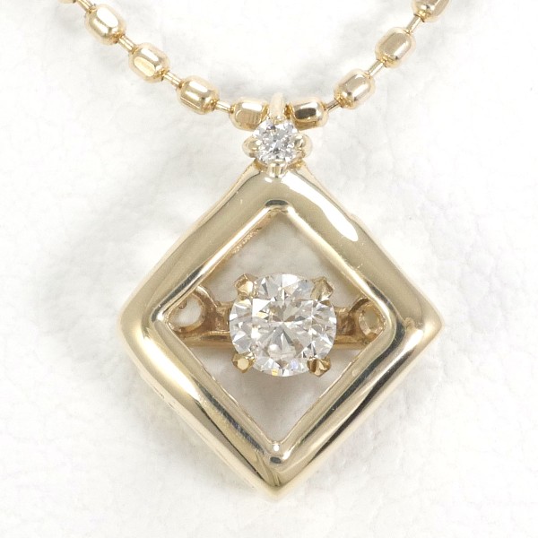 【通常価格より10%OFF】【素材】 K10/イエローゴールド【石目】 ダイヤ 0.06ct 【総重量】 約1.2g【サイズ】 トップ：全長 約9×8mm(トップとチェーン取り外し可)チェーン：全長 
