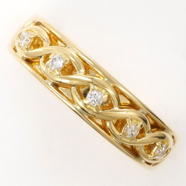 【通常価格より15%OFF】【素材】 K18/イエローゴールド【石目】 天然ダイアモンド 0.09ct 【総重量】 約5.8g【サイズ】 約16号【最大幅】 約5.5mm【サイズ直し】 不可【付属品】