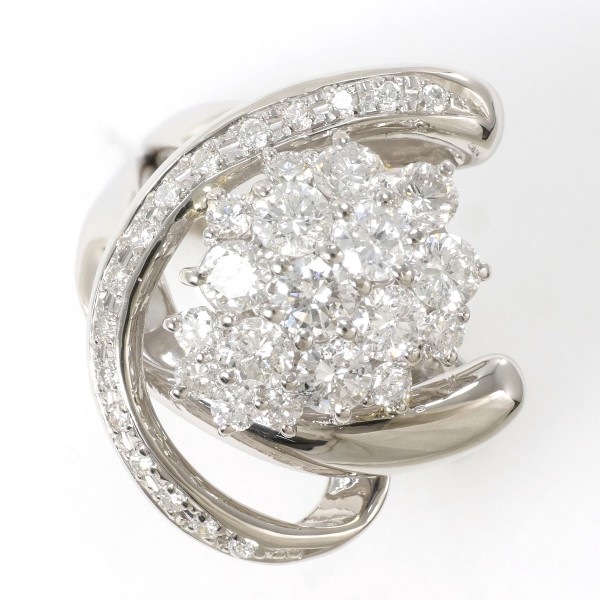 【通常価格より20%OFF】【素材】 PT900/プラチナ【石目】 天然ダイアモンド 1.55ct 【総重量】 約11.4g【サイズ】 約13.5号【最大幅】 約22mm【サイズ直し】 2サイズは可能