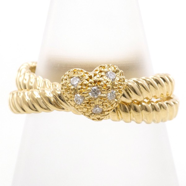 【通常価格より20%OFF】【素材】 K18/イエローゴールド【石目】 ダイヤ 0.06ct 【総重量】 約4.4g【サイズ】 約11号【最大幅】 約7mm 3mm【サイズ直し】 不可【付属品】 なし