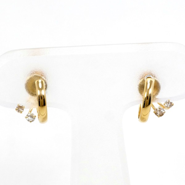 【通常価格より15%OFF】【素材】 K18/イエローゴールド【石目】 ダイヤ 0.05ct ×2 【総重量】 約1.0g【付属品】 なし【商品の状態】 新品仕上げ済み※ご注文前にご確認ください※・再