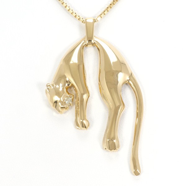 【通常価格より10%OFF】【素材】 K18/イエローゴールド【石目】 天然ダイアモンド 0.05ct 【総重量】 約12.0g【サイズ】 トップ：全長 約44×28mm(トップとチェーン取り外し可)