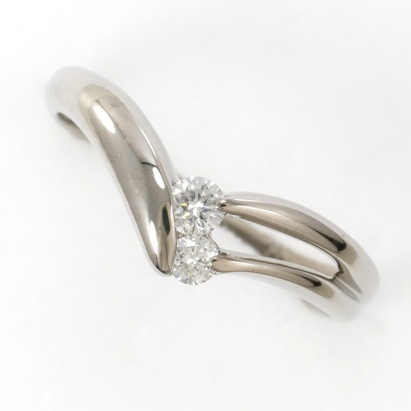 【通常価格より10%OFF】【素材】 K14/ホワイトゴールド【石目】 ダイヤ 0.13ct 【総重量】 約1.3g【サイズ】 約11.5号【最大幅】 約8mm【サイズ直し】 2サイズは可能(3万円以