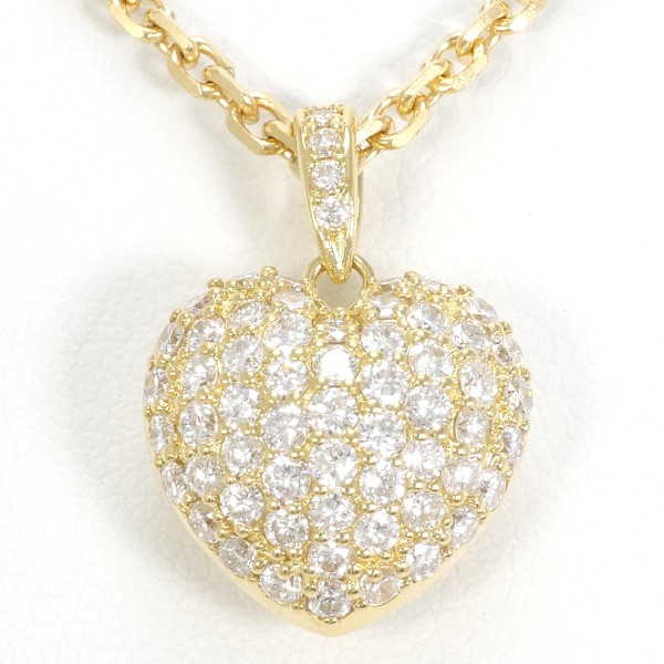 【通常価格より15%OFF】【素材】 K18/イエローゴールド【石目】 天然ダイアモンド 1.06ct 【総重量】 約8.6g【サイズ】 トップ：全長 約20×13mm(トップとチェーン取り外し可)チ