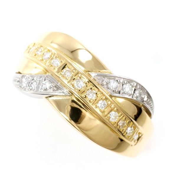 【通常価格より20%OFF】【素材】 PT900/プラチナK18/イエローゴールド【石目】 ダイヤ 0.20ct 【総重量】 約6.1g【サイズ】 約15.5号【最大幅】 約10mm【サイズ直し】 不