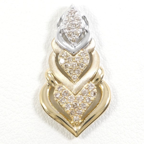 【通常価格より15%OFF】【素材】 K18/イエローゴールド ホワイトゴールド【石目】 ダイヤ 0.37ct 【総重量】 約3.5g【サイズ】 約28mm×15mm【付属品】 なし【商品の状態】 新