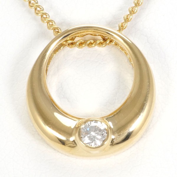 【通常価格より15%OFF】【素材】 K18/イエローゴールド【石目】 ダイヤ 0.10ct 【総重量】 約4.1g【サイズ】 トップ：全長 約15×14mm(トップとチェーン取り外し可)チェーン：全