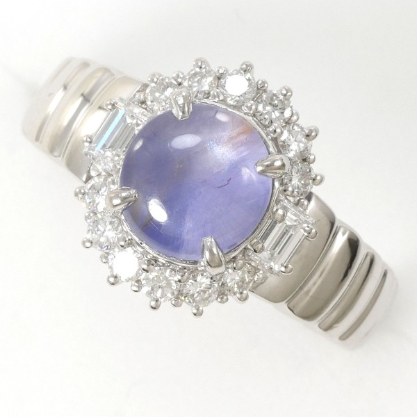 【通常価格より10%OFF】【素材】 PT900/プラチナ【石目】 天然スターサファイア 2.75ct 天然ダイアモンド 0.44ct【総重量】 約8.0g【サイズ】 約13号【最大幅】 約12mm【