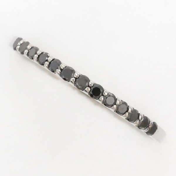 【通常価格より5%OFF】【素材】 K18/ホワイトゴールド【石目】 ブラックダイヤ 0.20ct 【総重量】 約1.0g【サイズ】 約15号【最大幅】 約2mm【サイズ直し】 不可【付属品】 なし【
