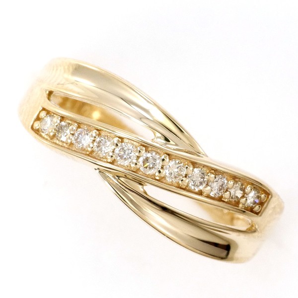 【通常価格より5%OFF】【素材】 K10/イエローゴールド【石目】 ダイヤ 0.13ct 【総重量】 約2.0g【サイズ】 約11.5号【最大幅】 約7mm【サイズ直し】 不可【付属品】 なし【商品