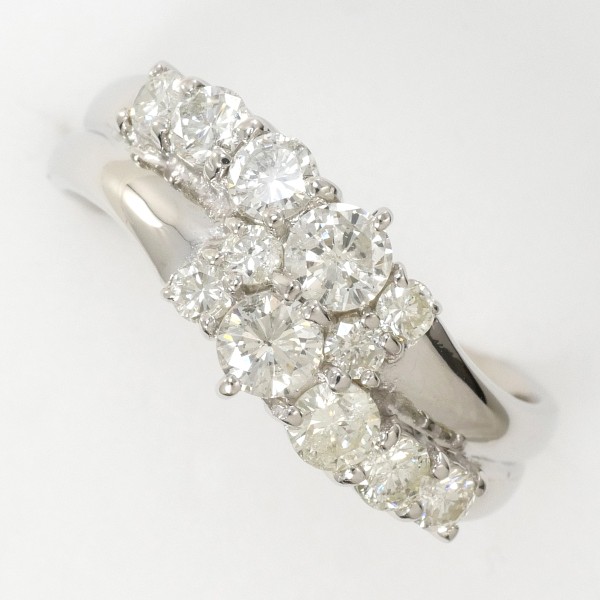 【通常価格より10%OFF】【素材】 PT900/プラチナ【石目】 天然ダイアモンド 1.00ct 【総重量】 約4.7g【サイズ】 約13.5号【最大幅】 約8mm【サイズ直し】 不可【付属品】 カ