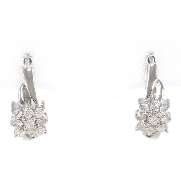【通常価格より10%OFF】【素材】 K14/ホワイトゴールド【石目】 ダイヤ 0.18ct ×2 【総重量】 約2.8g【付属品】 なし【商品の状態】 新品仕上げ済み表面にス(気泡などによるへこみ)