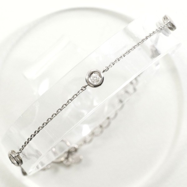 【通常価格より10%OFF】【素材】 K18/ホワイトゴールド【石目】 ダイヤ 0.12ct 【総重量】 約1.6g【サイズ】 チェーン：全長 約21cm(アジャスター2.5cm)【付属品】 なし【商