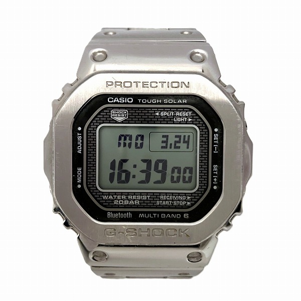 【通常価格より5%OFF】ブランド:カシオ品名:G-SHOCK型番:GMW-B5000D-1JFムーヴメント:電波ソーラー材質:SSサイズ:ケース幅×厚さ×腕回り×重さ約43mm×13.2mm×18.