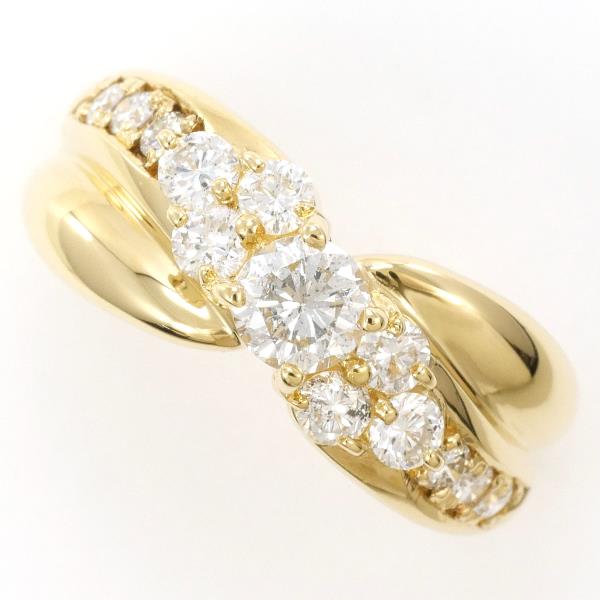 【通常価格より25%OFF】【素材】 K18/イエローゴールド【石目】 天然ダイアモンド 1.00ct 【総重量】 約4.7g【サイズ】 約14号【最大幅】 約8mm【サイズ直し】 不可【付属品】 宝