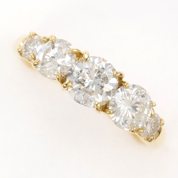 【通常価格より20%OFF】【素材】 K18/イエローゴールド【石目】 天然ダイアモンド 1.50ct 【総重量】 約2.7g【サイズ】 約10号【最大幅】 約5mm【サイズ直し】 不可【付属品】 宝