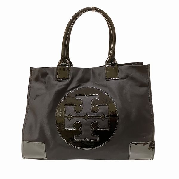 【通常価格より5%OFF】【ブランド】トリーバーチ【ライン】エラ【カラー】ブラック【素材】ナイロン×エナメルレザー【仕様】外側:ポケットなし 内側:オープンポケット×2、ファスナー付ポケット×1【サイ
