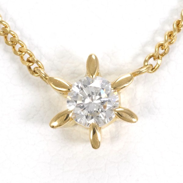 【通常価格より10%OFF】【素材】 K18/イエローゴールド【石目】 天然ダイアモンド 0.22ct 【総重量】 約2.9g【サイズ】 トップ：全長 約7×7mm(トップとチェーン取り外し不可)チェ