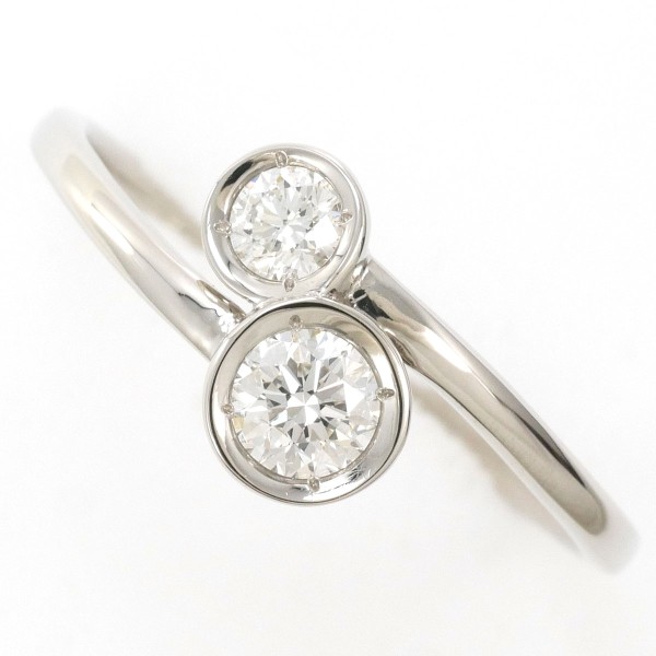 【素材】 PT900/プラチナ 【石目】 天然ダイアモンド 0.30ct 0.14ct クラリティー：SI2 カラー：G カット：Excellent 【総重量】 約3.5g 【サイズ】 約20号 【最